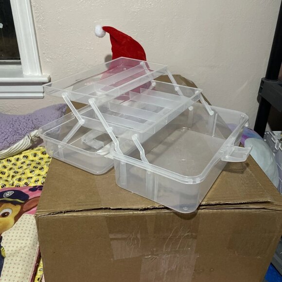 Craft Gear Plastic Craft Supply Box With Handle - 12.2" x 6.7" x 5.9" - EUC - Picture 4 of 6